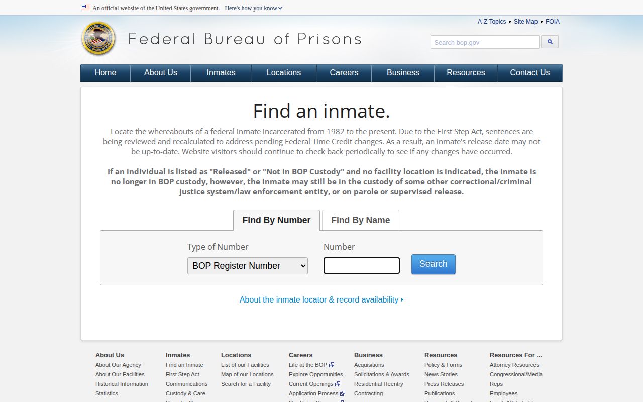 Federal locator for a released Stevens County inmate with a federal case